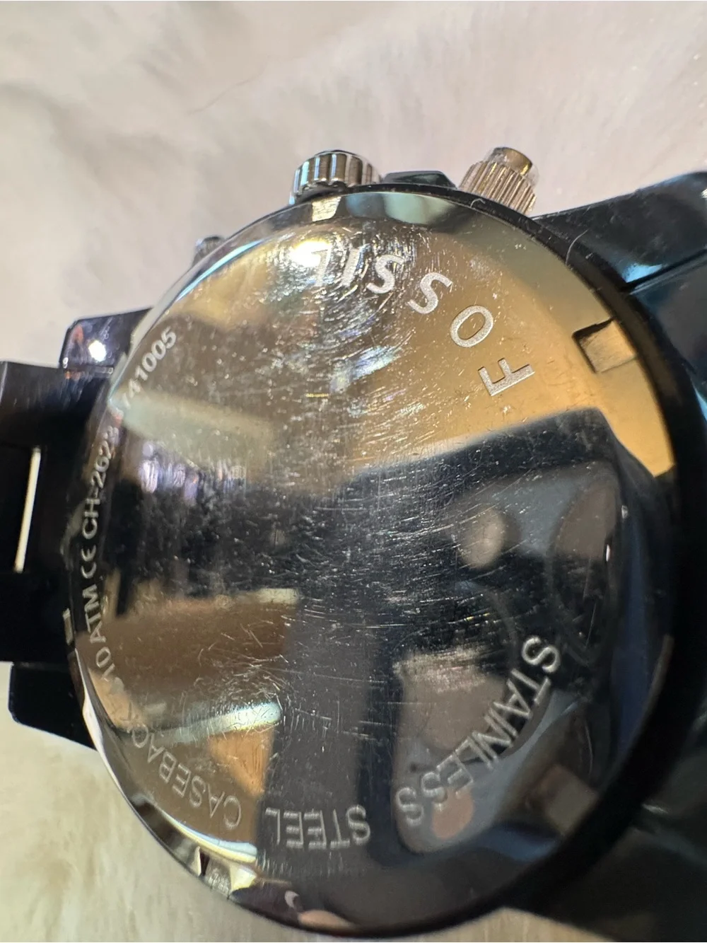 Fossil Black Watch with Gold Accents